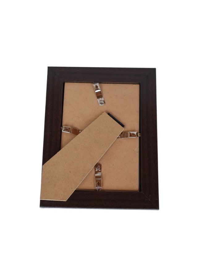 طقم من 2 إطار صور من MDF مقاس 15 × 20 سم مع حامل وإمكانية التعليق على الحائط، بلون خشبي داكن، إطار صور أنيق للمنزل والمكتب وغرفة النوم وغرفة المعيشة - Image 3